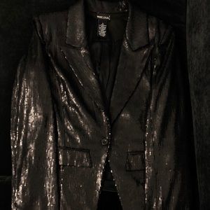 Sequined Black Blazer